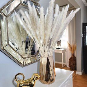 Tabletop Pampas Grass 30 Stems White